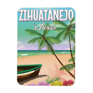 Zihuatanejo Mexikanisches Strandurlaubsposter Magnet