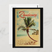 Zihuatanejo Postcard Palm Treatment Obelisk Postkarte (Vorne/Hinten)