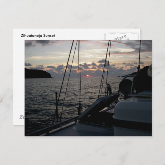 Zihuatanejo Sunset von Moira an der Ankerstelle Postkarte (Vorne/Hinten)