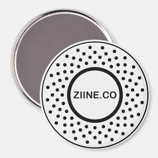 Ziine.co Large Round Magnet (Vorderseite/Rückseite)