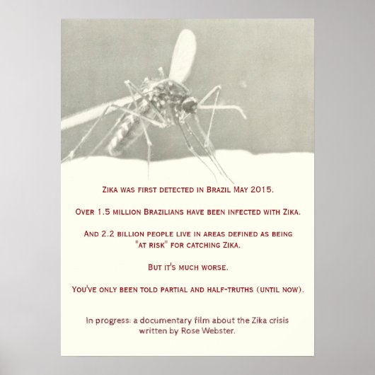 Zika Dokumentarfilm Poster von RoseWrites (Vorne)