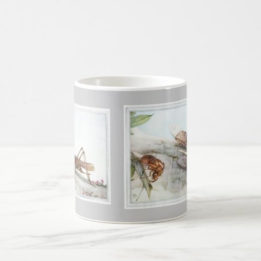 Zikade 2, Heuschrecken Kaffeetasse (Mittel)
