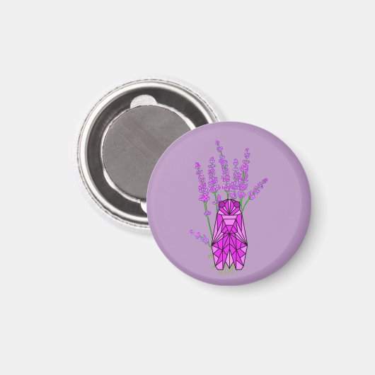 Zikade und Lavendel. Pprovence Magnet (Vorderseite/Rückseite)