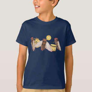 Zikaden-Band mit Gong, Trompete und Trommel T-Shirt