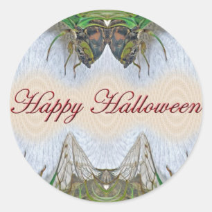 Zikaden-Einzelteile Halloweens Fantasmagorical Runder Aufkleber