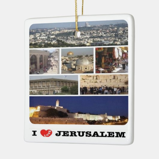 zIL003 i Liebe JERUSALEM Israel Naher Osten, Keramikornament (Links)