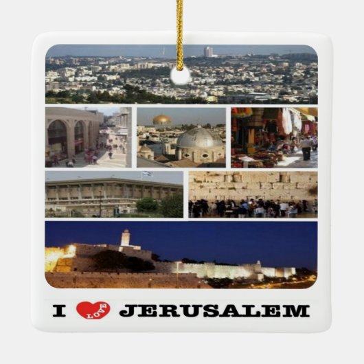 zIL003 i Liebe JERUSALEM Israel Naher Osten, Keramikornament (Rückseite)
