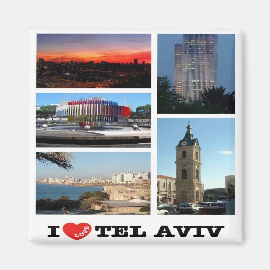 zIL007 i Liebe TEL AVIV, Israel Naher Osten, Kühls Magnet (Vorne)