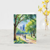 Zilker Park Austin Texas Watercolor Karte (Gelbe Blume)