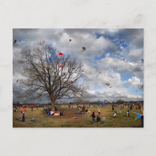 Zilker Park Kite Festival - Austin Texas Postkarte (Vorderseite)