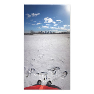 Zilker Park Snow - Austin Texas Downtown Skyline Fotodruck