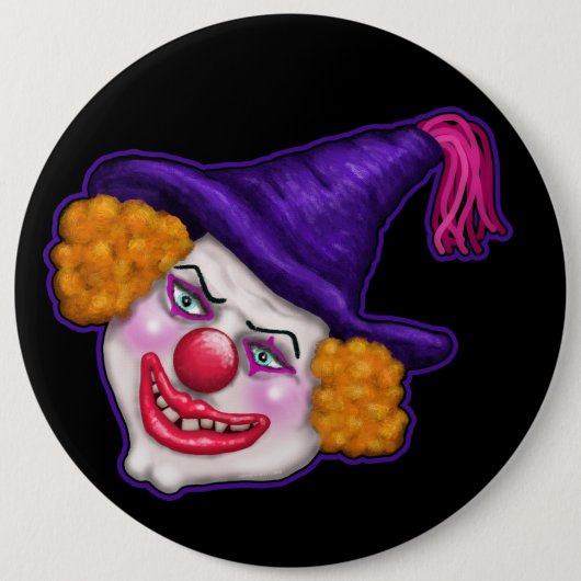 Zilko der gruselige Clown | Halloween Fun Button (Vorderseite)
