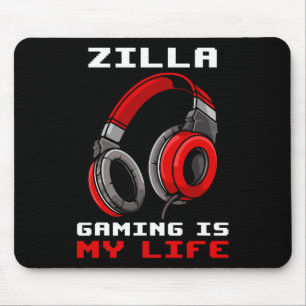 Zilla - Gaming ist mein Leben - Personalisiert Mousepad