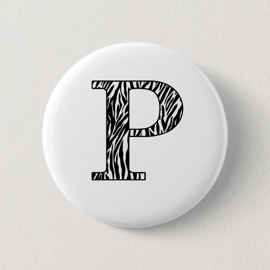 Zilly Zebra P Button (Vorderseite)