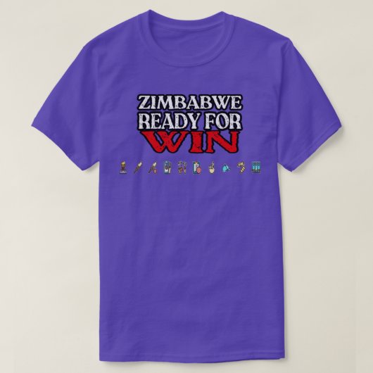 Zimbabwe Cricket Ready Dor Win T-Shirt (Design vorne)