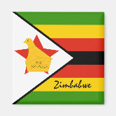 Zimbabwe flag & Africa holiday/sports fans Magnet (Vorne)