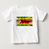 Zimbabwe Flag Baby Fine Jersey T - Shirt (Vorderseite)