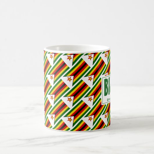ZIMBABWE FLAG Custom Scripture BLESSED Simbabwee Kaffeetasse (Mittel)