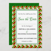 ZIMBABWE FLAG Individuelle Schrift Stilvoll Save The Date (Vorne/Hinten)