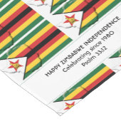 ZIMBABWE Flag Map CUSTOMIZABLE Kurzer Tischläufer (Ecke)