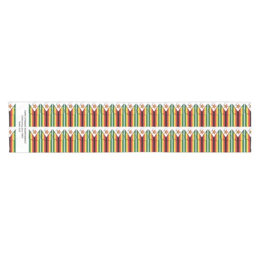 ZIMBABWE Flag Map CUSTOMIZABLE Kurzer Tischläufer (Horizontal)
