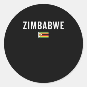 Zimbabwe Flag - Patriotic Flag Runder Aufkleber