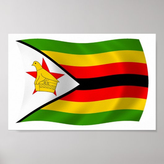 Zimbabwe Flag Poster Print (Vorne)