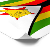 Zimbabwe Flag Poster Print (Ecke)
