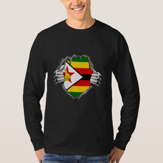Zimbabwe flag T-Shirt (Vorderseite)