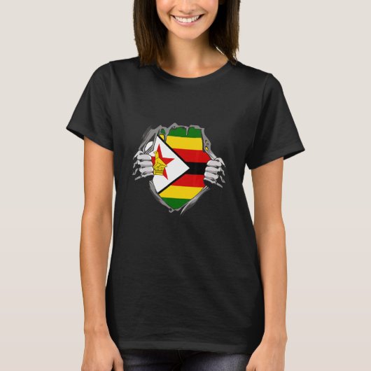Zimbabwe flag T-Shirt (Vorderseite)