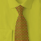 Zimbabwe-Flagge Backstein-Muster Krawatte