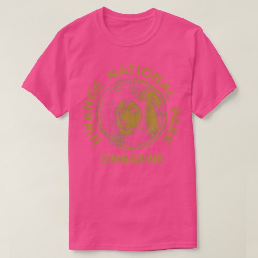 Zimbabwe Lion Hwange National Park African Safari T-Shirt (Design vorne)