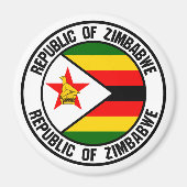 Zimbabwe Round Emblem Magnet (Vorne)