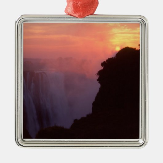 Zimbabwe, Victoria Falls National Park. Fehler Silbernes Ornament (Vorne)