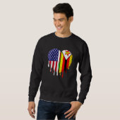 Zimbabwean American Patriot Grown Country Melting Sweatshirt (Vorne ganz)