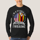 Zimbabwean American Patriot Grown Flag Humor T-Shirt (Vorderseite)