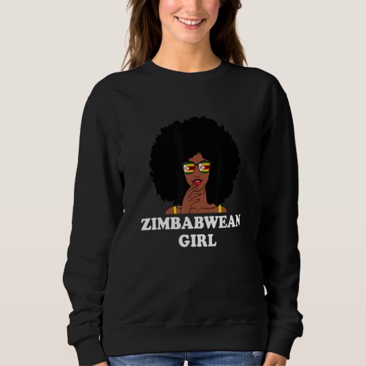 Zimbabwean Girl Zimbabwe Sweatshirt (Vorderseite)