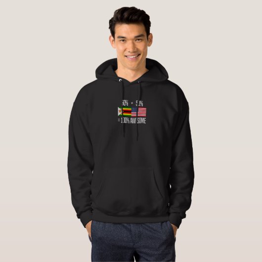 Zimbabwean Roots Zimbabwe Zimbabwean American Hoodie (Vorne ganz)