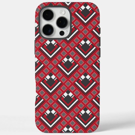 Zimbabwischer Retso-afrikanischer Retro-Mudcloth-D Case-Mate iPhone Hülle (Rückseite)