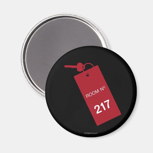 Zimmer 217 Schlüssel Magnet (Vorderseite/Rückseite)