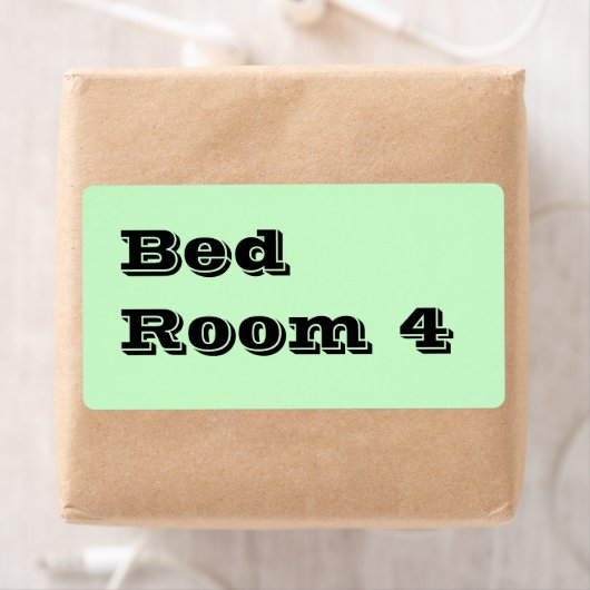 Zimmer 4 Moving Labels in hellgrün (Insitu)