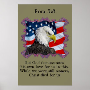 Zimmer 5:8 mit einem Adler vor der amerikanischen  Poster