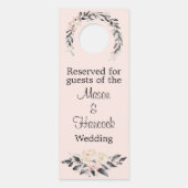 Zimmer Blush and Gray Wedding Hotel reserviert Türanhänger (Vorderseite)