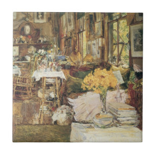 Zimmer der Blumen von Childe Hassam, Vintage Fine  Fliese
