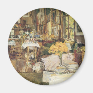 Zimmer der Blumen von Childe Hassam, Vintage-Fine- Magnet