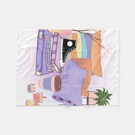 ZIMMER EINES PHANTASTISCHEN TIERES , MÄDCHEN , MAK FLEECEDECKE (Vorderseite (Horizontal))