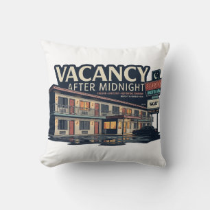 Zimmer Frei Nach Mitternacht Retro Motel Kissen