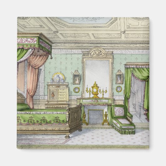 Zimmer im Renaissancestil (Farblitho) Magnet (Vorne)