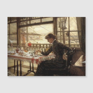 Zimmer mit Blick auf den Hafen Magnetkarte