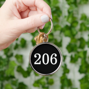 Zimmer mit Schlüsselanhänger aus Metall mit Nummer